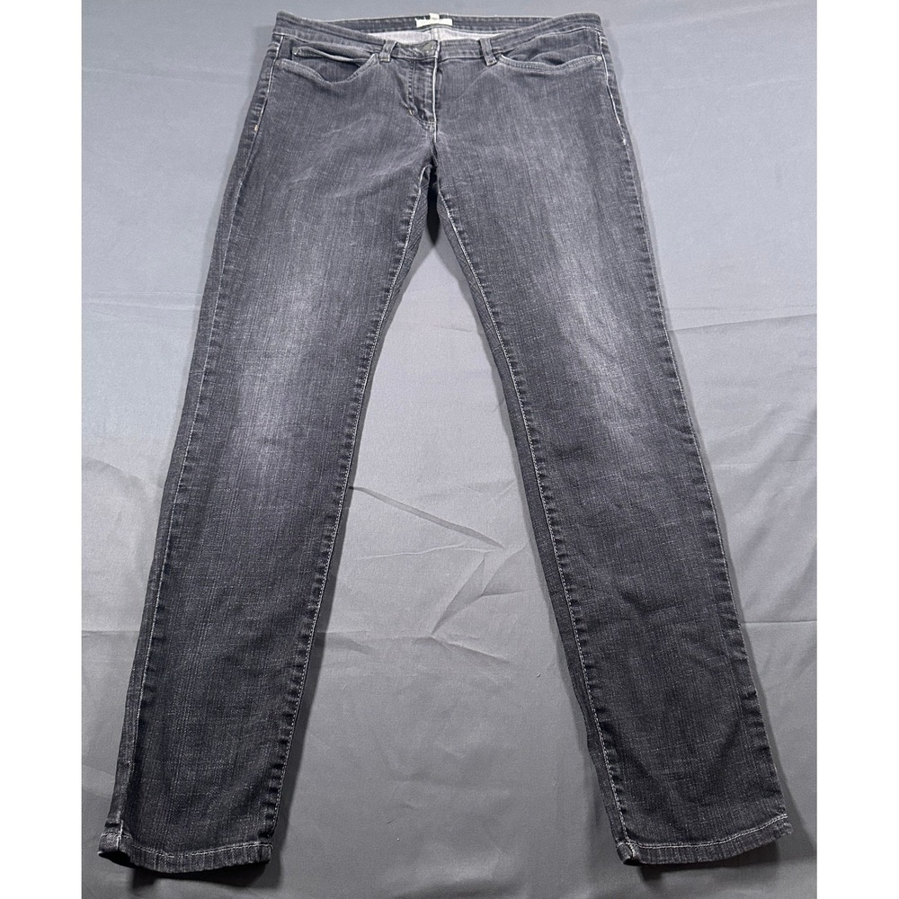 Eileen Fisher Womens Slim‎ Jeans Faded Black Denim Size 12